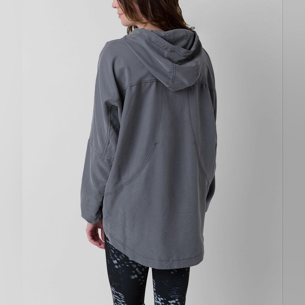 Bench Circle of Light Charcoal Gray Zip Up Hoodie Jacket Oversize Modal Wmns XS - Picture 2 of 10